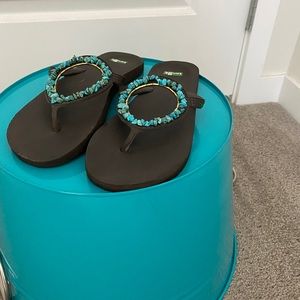 Sanuk Turquoise Sandals